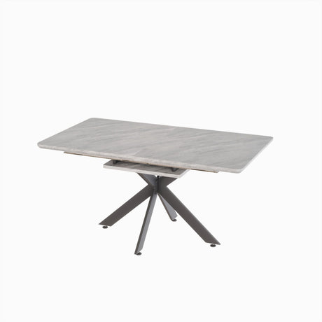 Modern Extendable Dining Table Set With Soft Padded Armless Chairs HouseOfZazla