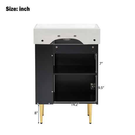 Bathroom Vanity, Combo Cabinet, Bathroom Storage Cabinet, Single Ceramic Sink HouseOfZazla
