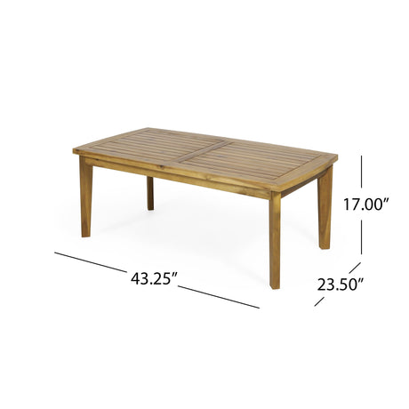 Outdoor Rectangular Coffee Table - Brown HouseOfZazla