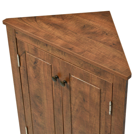 Triangle Bathroom Storage Cabinet With Adjustable Shelves, Freestanding Floor Cabinet For Home Kitchen HouseOfZazla