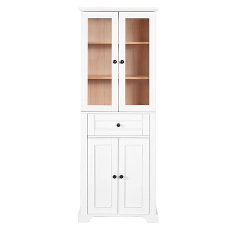 Bathroom Storage Cabinet, Adjustable Shelves & Drawer, Freestanding Tower HouseOfZazla