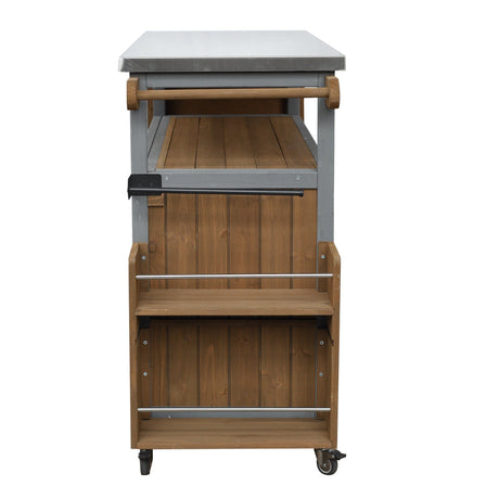 Foldable Outdoor Kitchen Island Patio Mobile Kitchen Cart HouseOfZazla