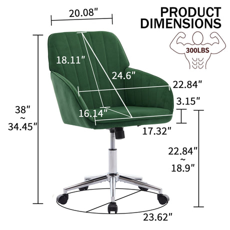 Adjustable Ergonomic Office Chair, Swivel Backrest Seat HouseOfZazla