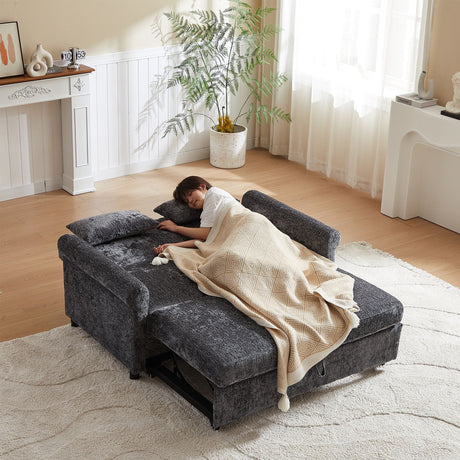 Loveseat Sofa Bed, Pull - Out Couch Sleeper & 2 Pillows HouseOfZazla