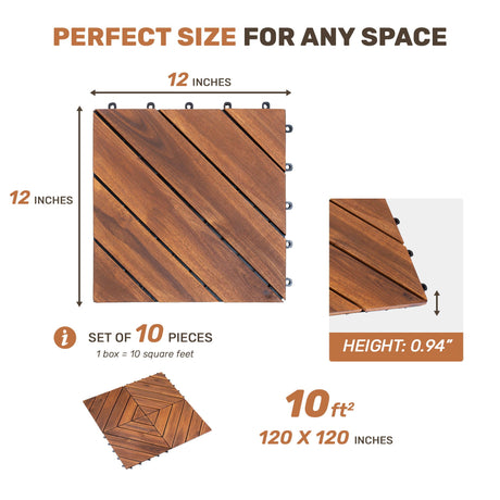 Interlocking Deck Tiles, Diagonal Pattern Outdoor Decking HouseOfZazla