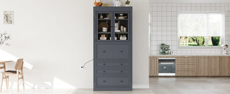 TOPMAX 36 x 16.5 x 78 Inch Freestanding Kitchen Pantry Storage Cabinet HouseOfZazla