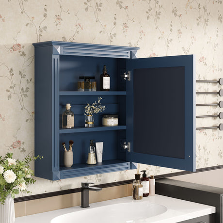Wall Mounted Bathroom Storage Cabinet With Mirror, Medicine Cabinet With Height Adjustable Shelf HouseOfZazla