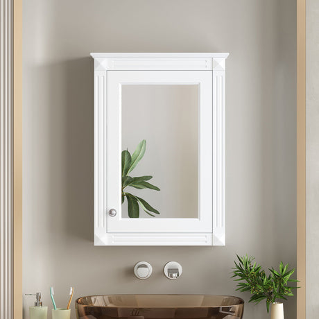 Wall Mounted Bathroom Storage Medicine Cabinet With Mirror HouseOfZazla