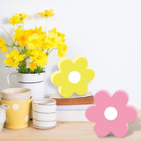 8Pcs Wooden Flower Cutouts Unfinished Table Wooden Signs Flower Shaped Craft Tags WoodArtSupply