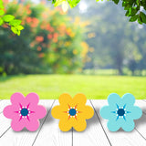 8Pcs Wooden Flower Cutouts Unfinished Table Wooden Signs Flower Shaped Craft Tags WoodArtSupply