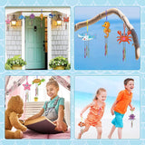 Create Your Own Ocean Animals Wind Chime Kit for Kids – 9 Pack DIY Wooden Craft WoodArtSupply
