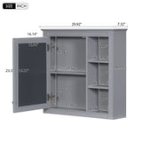 Bathroom Vanity With Medicine Cabinet, Royal Mirror Cabinet, Modern Bathroom Storage Cabinet With 2 Soft Closing Doors And 4 Drawers