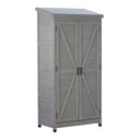 Outdoor Storage Shed With Vertical Tool Cabinet For Backyard HouseOfZazla