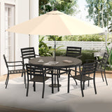 VRSHWO Iron Terrace Dining Chairs Set of 2 - Black