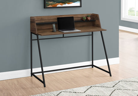 Computer Desk for Home Office with Marble Look and Storage Shelves HouseOfZazla
