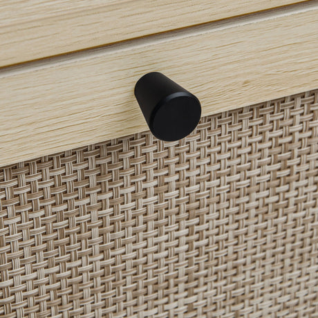 Modern Rattan 3 Door Shoe Rack Cabinet for Entryway HouseOfZazla