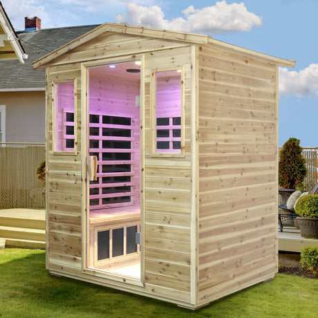 Four person Far-infrared Old fir outdoor sauna room HouseOfZazla