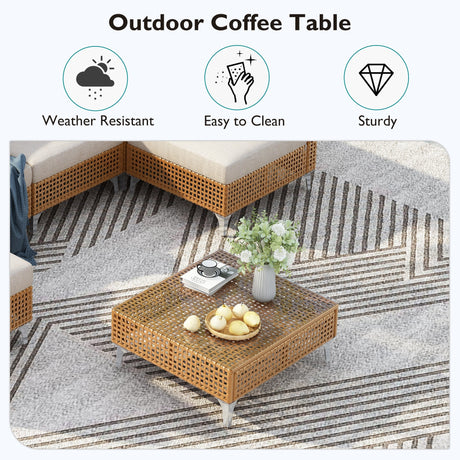 K&K 7-Piece Wicker Patio Furniture Set HouseOfZazla