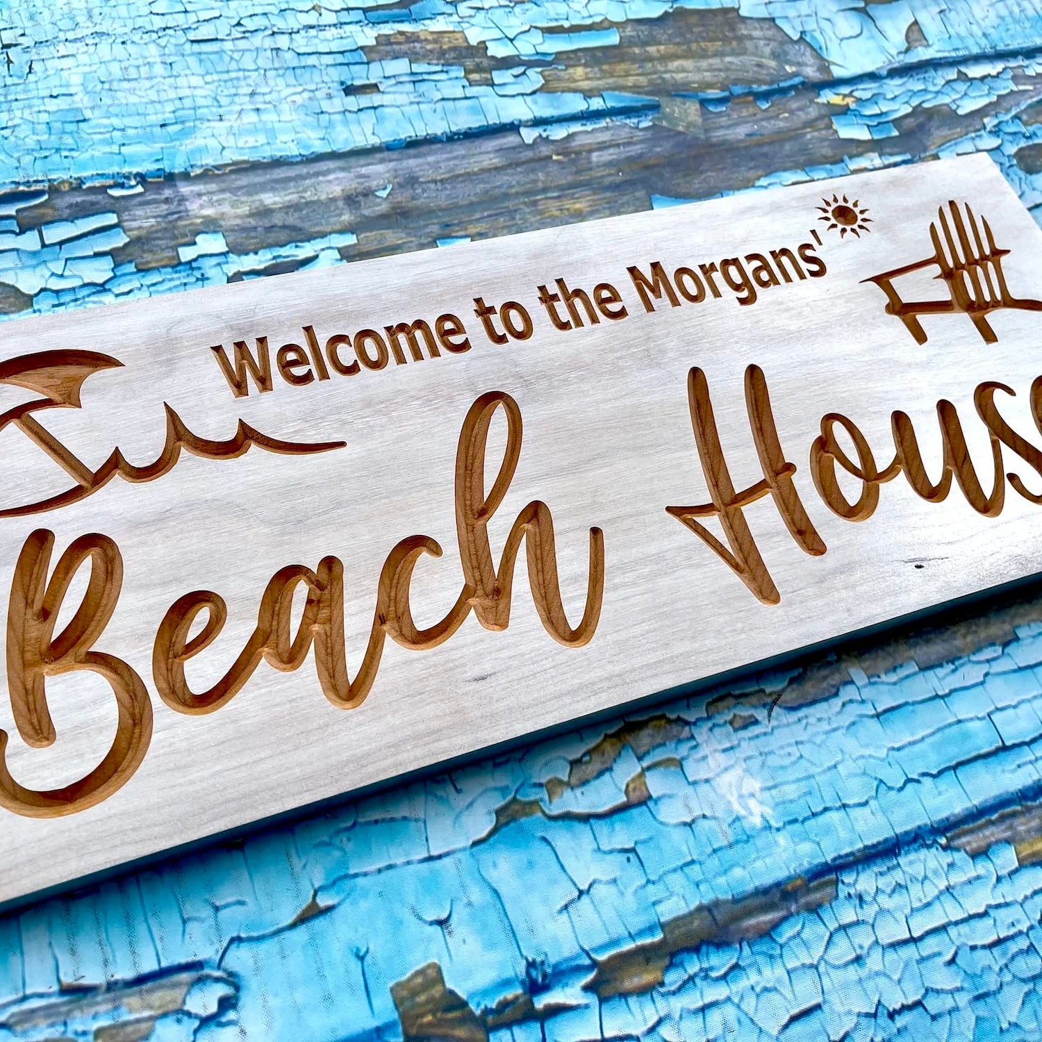 Benchmark Signs Custom Beach House Sign, Personalized Lake House Signs, Custom Wooden ...
