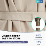 Ayge 6.5x10FT Rectangular Patio Umbrella Outdoor Table Umbrella w/Push Button Tilt & Crank Rectangle Market Umbrella UV Protection for Garden,Deck,Lawn,Yard & Pool,Beige Ayge