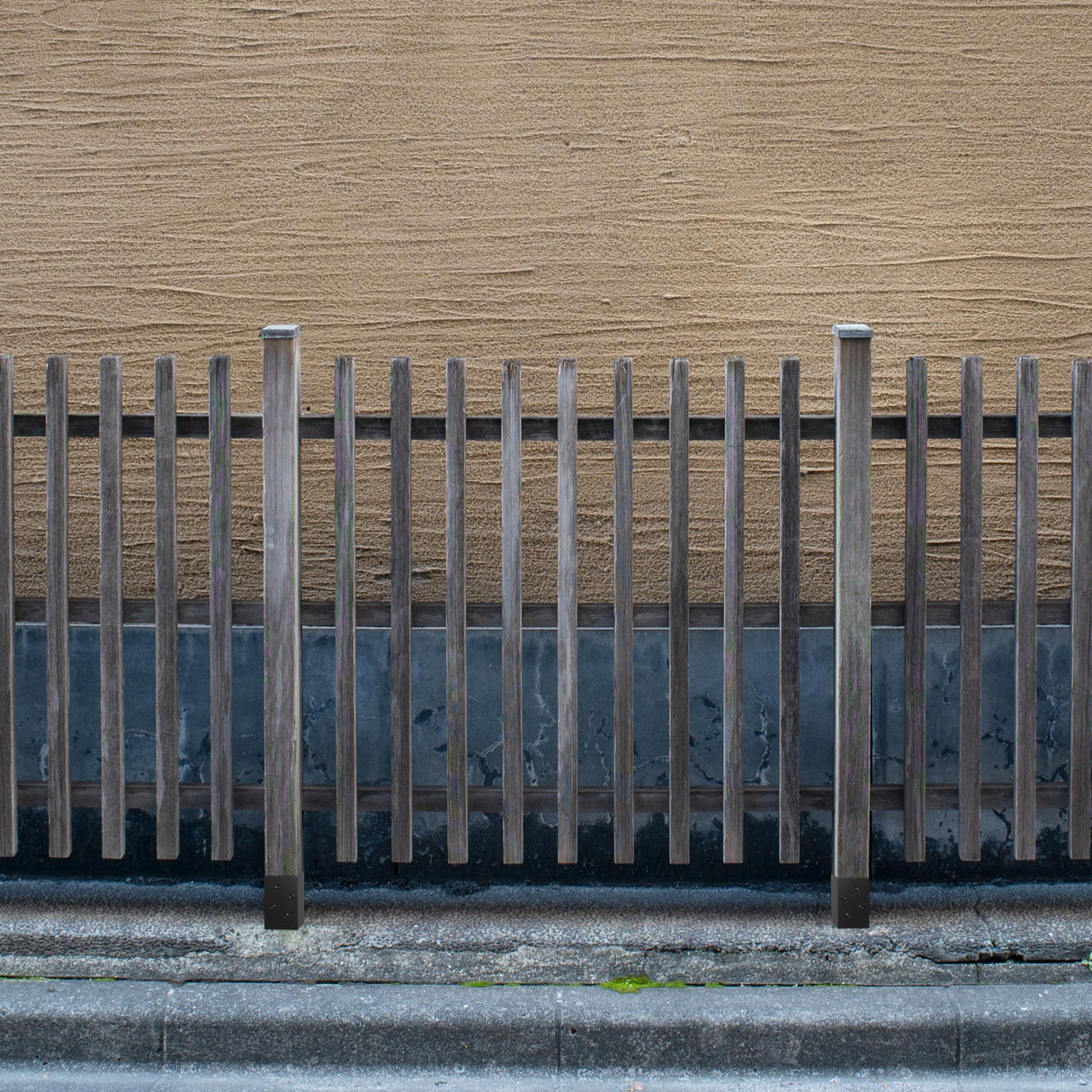 LADECH 4x4 Post Base Holder Ground Spike Use for Concrete Deck - Post Anchor Brackets Metal Black Powder Coated 4 Inches x 4 Inches (Inner Dia 3.5x3.5) 4 Pack LADECH