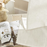 Joydeco Curtains, 108 Inches Long, 2 Panels Set, Farmhouse Drapes for Living Room, Semi-Blackout, Linen-Polyester, Ivory on Linen, Rod Pocket Joydeco