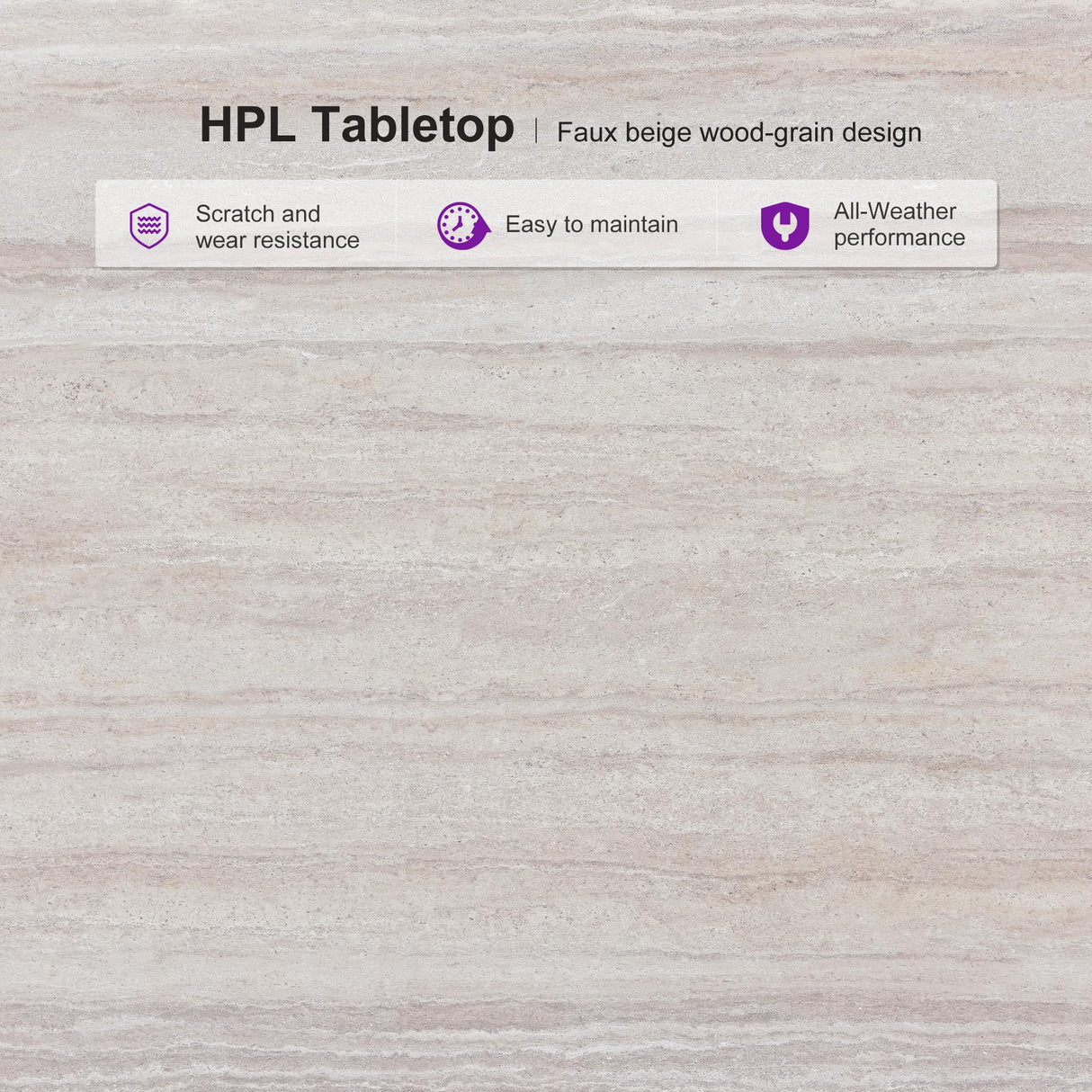 PURPLE LEAF 9 Pieces Outdoor Dining Set Patio Table and Chairs Set Aluminum Rattan Wicker Patio Dining Set for Lawn Backyard Deck Champagne PURPLE LEAF