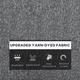 Outsunny 4-Piece Patio Chair Cushion and Back Pillow Set, Seat Replacement Patio, Cushions Set for Outdoor Garden Furniture, Gray Outsunny