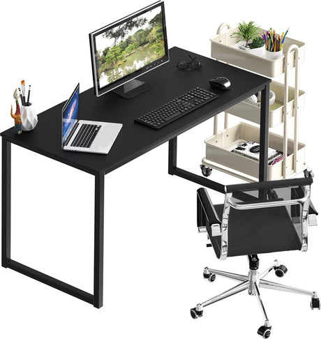 SHW Home Office 48-Inch Computer Desk, Black SHW