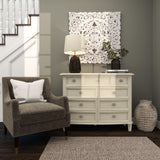 Deco 79 Wooden Floral Handmade Home Wall Decor Intricately Carved Wall Sculpture with Mandala Design, Wall Art 36" x 2" x 36", White Deco 79