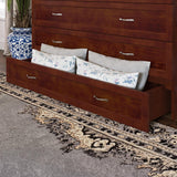 AFI, Northfield Murphy Bed Chest Queen with 6" Mattress, Storage Drawer & Built-in USB Charger, Walnut AFI