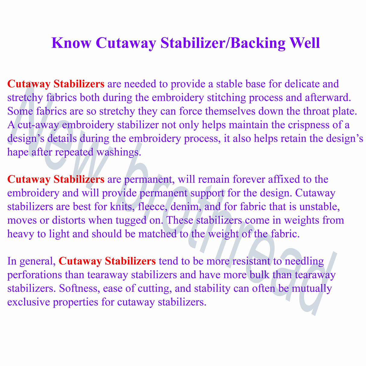 New brothread Cut Away Machine Embroidery Stabilizer Backing 8"x8" - 200 Precut Sheets - Medium Weight 2.5 Ounce - Fits 4x4 and 6x6 Hoops New brothread