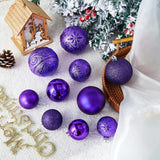 Wironlst Christmas Ball Ornaments - 30pcs Shatterproof Plastic Christmas Ornaments Hanging Ball Decorations for Xmas Tree, Holiday, Wedding, Party (Multi-Size, Purple) Wironlst