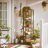 VASAGLE 5-Tier Tall Bookshelf, Narrow Bookcase with Steel Frame, Skinny Book Shelf for Living Room, Home Office, Study, 11.8 x 15.6 x 60.6 Inches, Industrial Style, Rustic Brown and Black ULLS100B01 VASAGLE