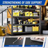 BYNSOE 48" W Storage Shelves 3000lbs Garage Metal Shelving Heavy Duty Garage Shelves Adjustable Storage Shelves for Industrial, Factory,48" W X 24" D X 69" H BYNSOE