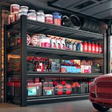 Snhomee 60.1" W Storage Shelves Extra Wide Metal Shelving 2500LBS Garage Shelving Adjustable 4 Tier Garage Shelves Industrial Metal Shelf for Basement Warehouse Shop 60.1" W x 24.1" D x 60" H Snhomee