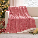 MIULEE Christmas Red Super Soft Throw Blanket for Couch, Cozy Fluffy Warm Blankets Knit Throw Blankets for Sofa, Bed, Chair, Living Room, Camping, Picnic, 50 x 60 inch MIULEE