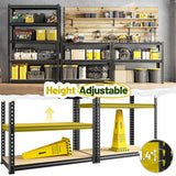 DurayLoly 63" H Garage Shelving 31.5" W Storage Shelves Adjustable 2000LBS Metal Shelving Heavy Duty 5 TierGarage Shelves for Pantry Kitchen Closet Basement Warehouse DurayLoly