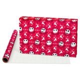 American Greetings 105 sq. ft. The Nightmare Before Christmas Christmas Wrapping Paper Bundle with Cut Lines, Jack Skellington and Zero (3 Rolls 30in. x 14 ft.) American Greetings