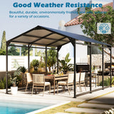 Tobegin 10x15 Carport Heavy Duty Metal Carport with Protective Film Roof,Outdoor Sorage Car Port for Cars,RV Carports,Motorcycles,Trucks,Black Tobegin