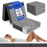 Tri Folding Mattress Single Size - 4 Inch Foldable Mattress Portable Tri-fold Mattress with Washable Cover, Non-Slip Bottom Mattress Guest Bed, 75"x25"x4" Generic
