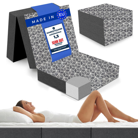 Tri Folding Mattress Single Size - 4 Inch Foldable Mattress Portable Tri-fold Mattress with Washable Cover, Non-Slip Bottom Mattress Guest Bed, 75"x25"x4" Generic