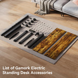 Gamork Electric Standing Desk Adjustable Height Stand Up Desk Ergonomic Sit Stand Desk for for Work Office Home Computer Desk Workstation (Rustic Brown C65, 48 * 24) Gamork