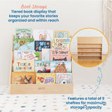 ECR4Kids Streamline Single-Sided Book Display with Storage, Classroom Bookshelf, Natural ECR4Kids