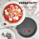 HONGBAKE Round Cake Pan Set for Baking, 8 Inch, Nonstick Deeper Circle Cake Pans with Wider Grips, 2 Pieces Layer Cake Tin, Cheesecake Mold, Huty Duty, Dishwasher Safe - Grey HONGBAKE