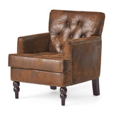 Christopher Knight Home Malone Tufted Club Chair, Brown 28D x 29.5W x 33.5H Inch Christopher Knight Home