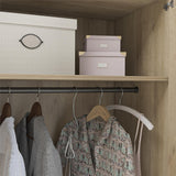 REALROOMS Basin Framed 3 Door Wardrobe, Natural REALROOMS