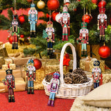 24 Pieces Christmas Nutcracker Wooden Ornaments Wood Hanging Decoration Set for Christmas Tree Hanging Wood Crafts Holiday Decor Xmas Party Supplies (Xmas-Nutcracker-A) JOPHMO