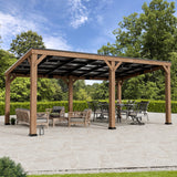 Modern Shade Supreme Cedar Wood Gazebo 12' x 20' with Hardtop Slope Roof, Wooden Grill Gazebo with Durable and Rot-Resistant, Supports Snow Loads and High Wind Speeds, Ideal for Backyard, Deck, Garden Modern Shade Outdoor Living Spaces