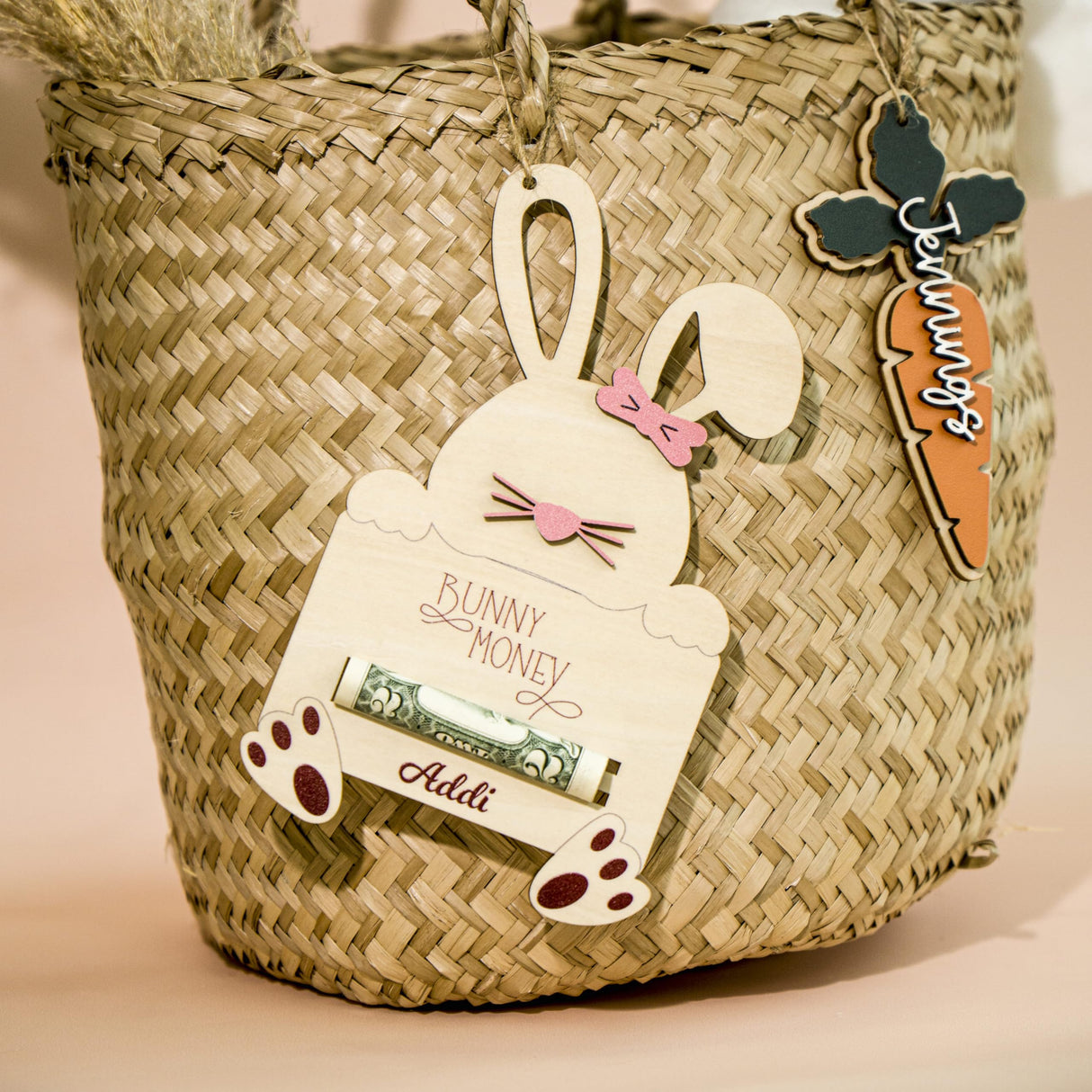 KindlyToys Personalized Easter Basket Tags, Easter Money Holder, Easter Gifts Teens, Easter Basket Stuffers, Easter Bunny Money Holder, Easter Gift Tag MH03 Kindlytoys